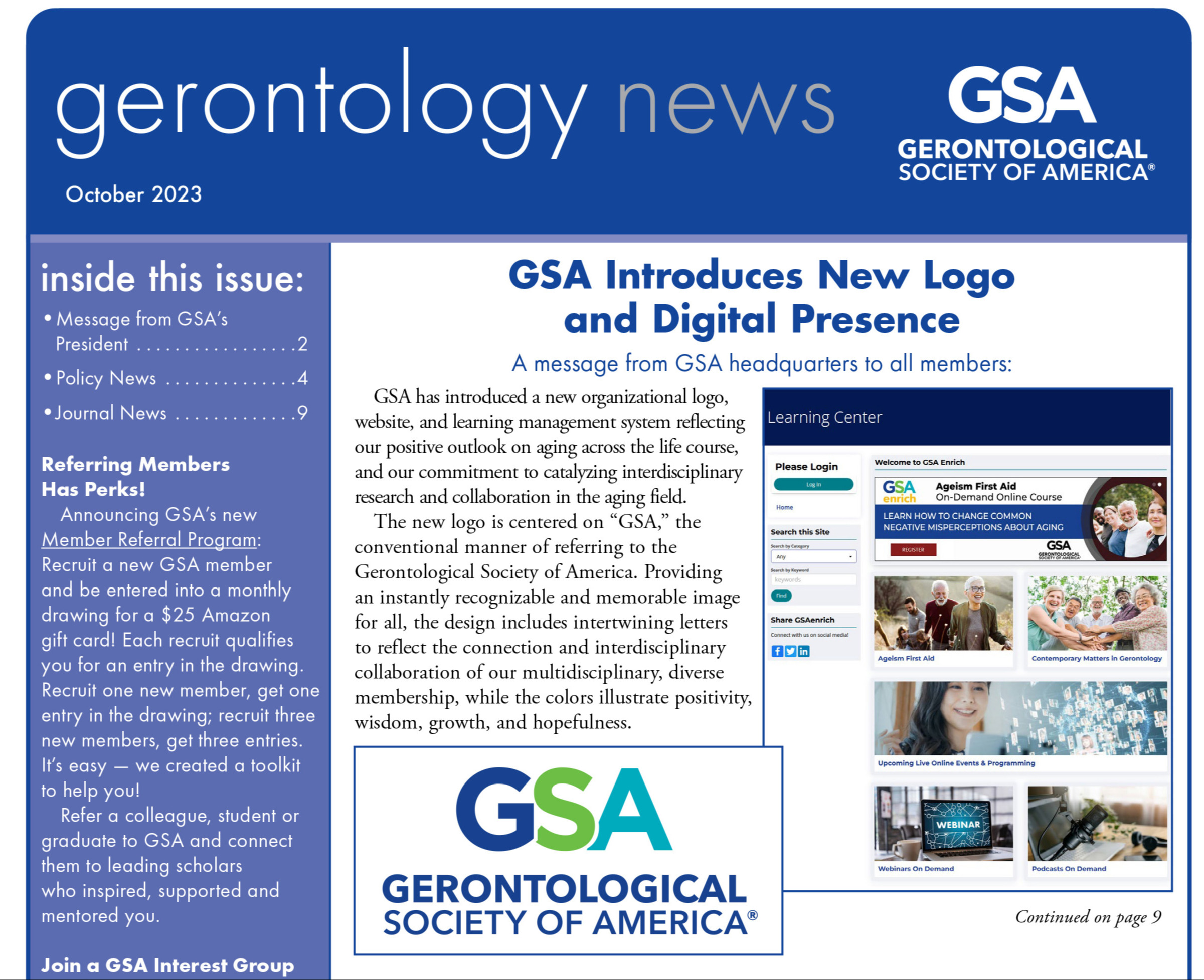 Gerontological Society of America GSA