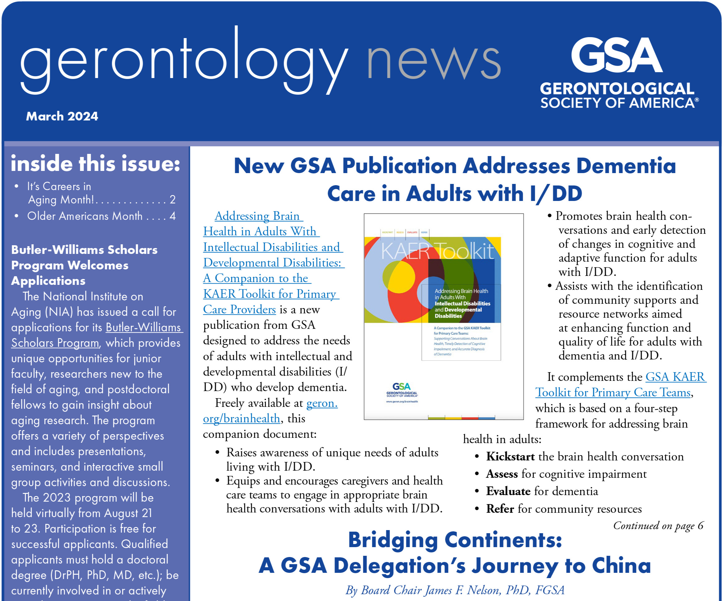 Gerontological Society of America GSA