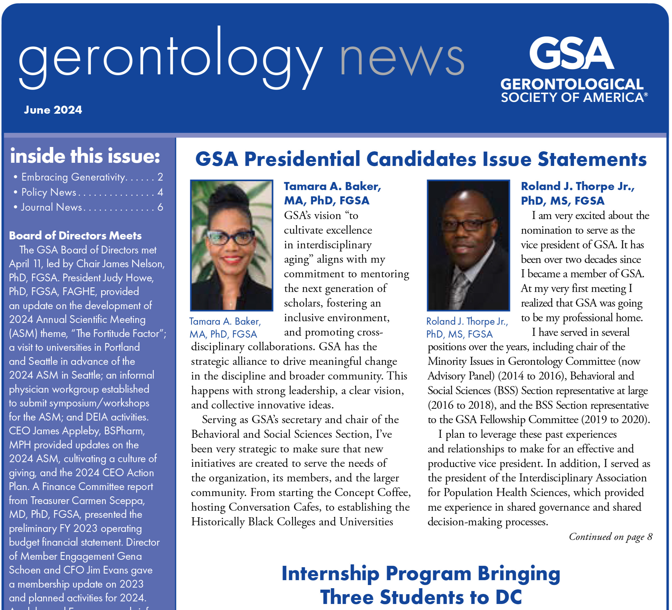 Gerontological Society of America GSA